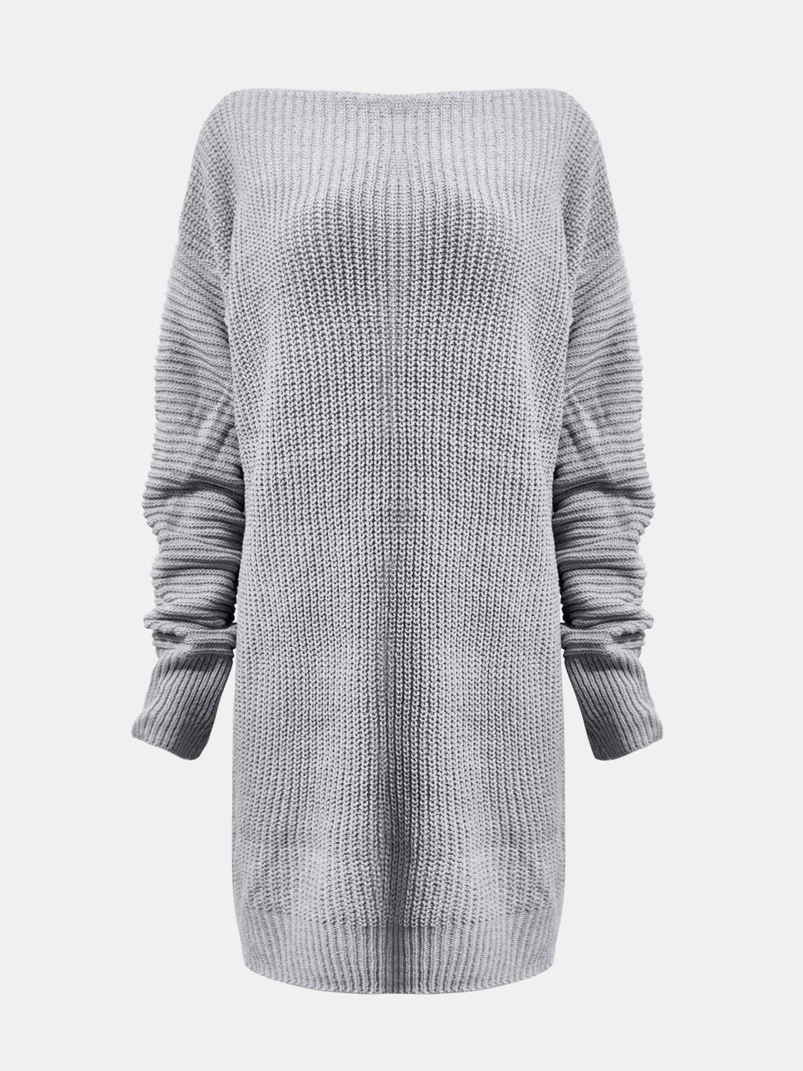 One Shoulder Lantern Sleeve Sweater Dress